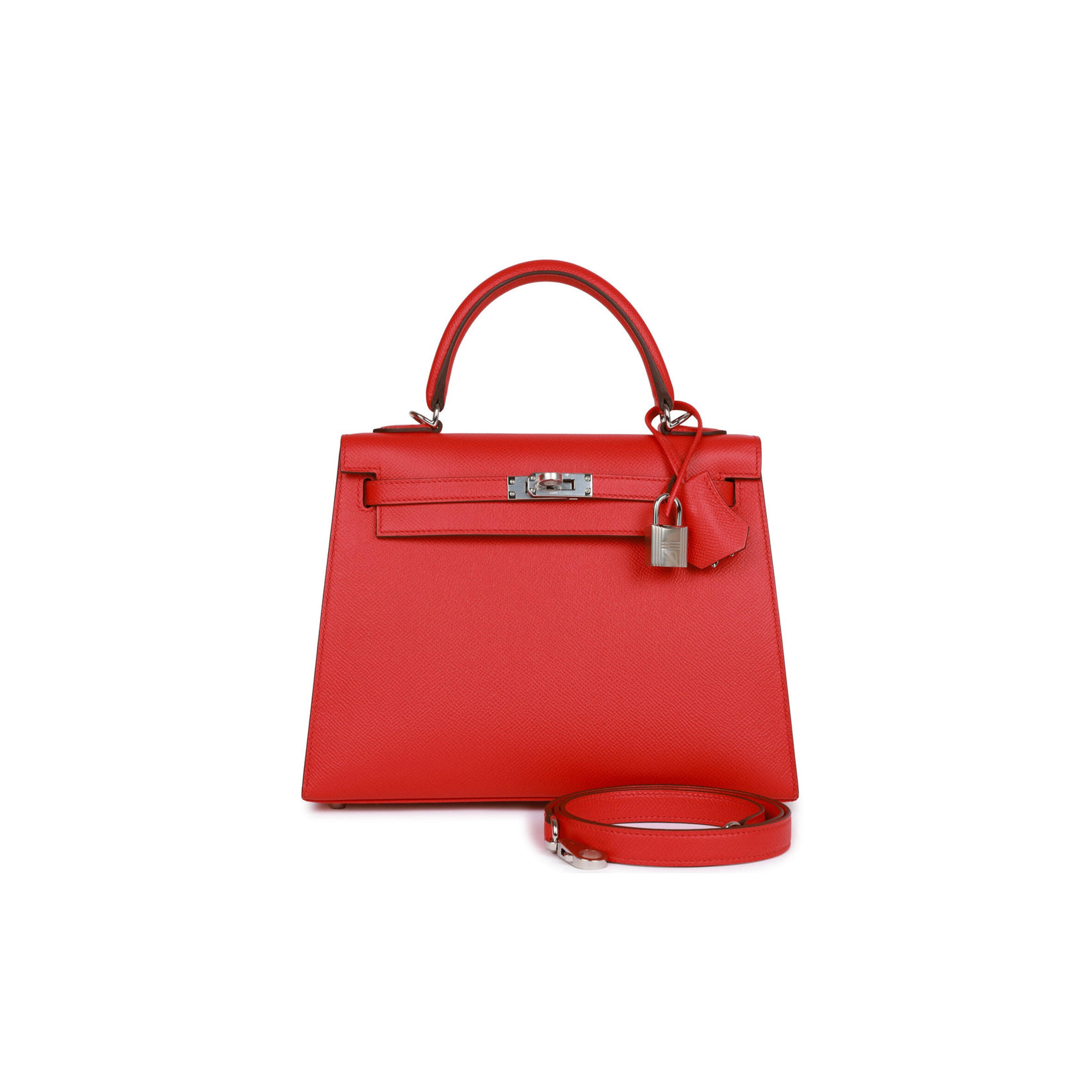 HERMES KELLY 25 EPSOM PALLADIUM HARDWARE (25*17*7cm)